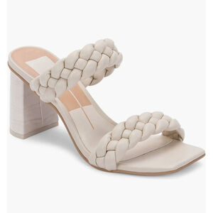 Dolce Vita Paily Braided Slide Sandal Sz 11 Ivory Chunky Minimalist Neutral